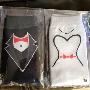Bride and groom socks size OS
